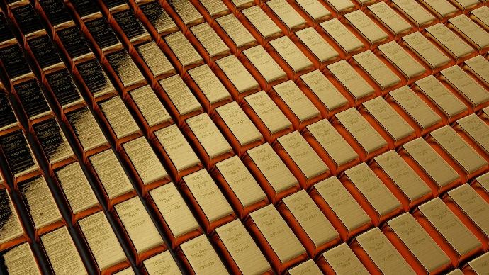 Gold bullion bars for professional bullion trading